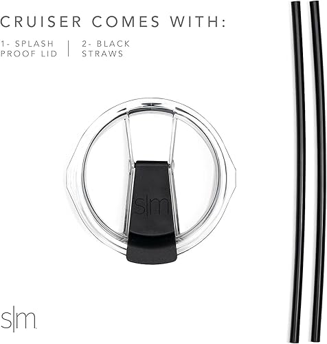 Miniatura 3 de Simple Modern - Vaso con licencia oficial de la universidad con pajilla y tapa abatible, termo con aislamiento de acero inoxidable, colección