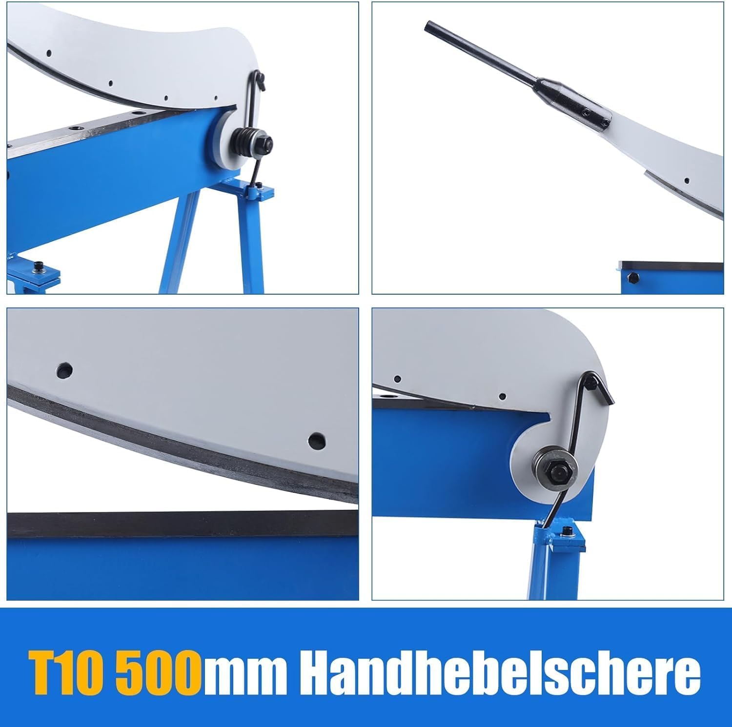 Cisaille à levier manuel 500 mm T10 Cisaille à tôle Cisaille à percussion manuelle Cisaille à tôle Ciseaux à levier manuel pour le travail du métal Machines Épaisseur de cisaillement 1,5 mm