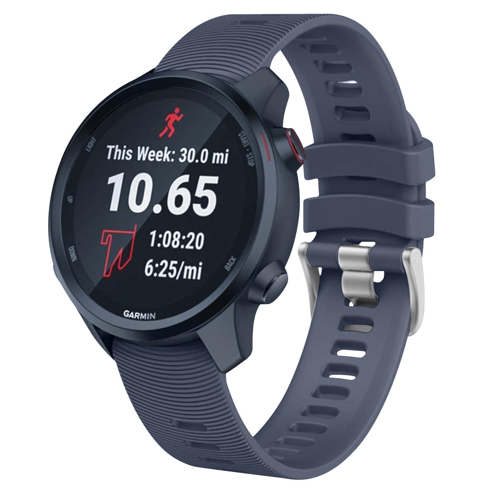 Tobfit 20mm Straps Compatible with Garmin Forerunner 165/165 Music, Forerunner 55/158,245/245 Music, 645/645 Music Band for Women Men, Silicone Strap for Garmin Watch-picture-15