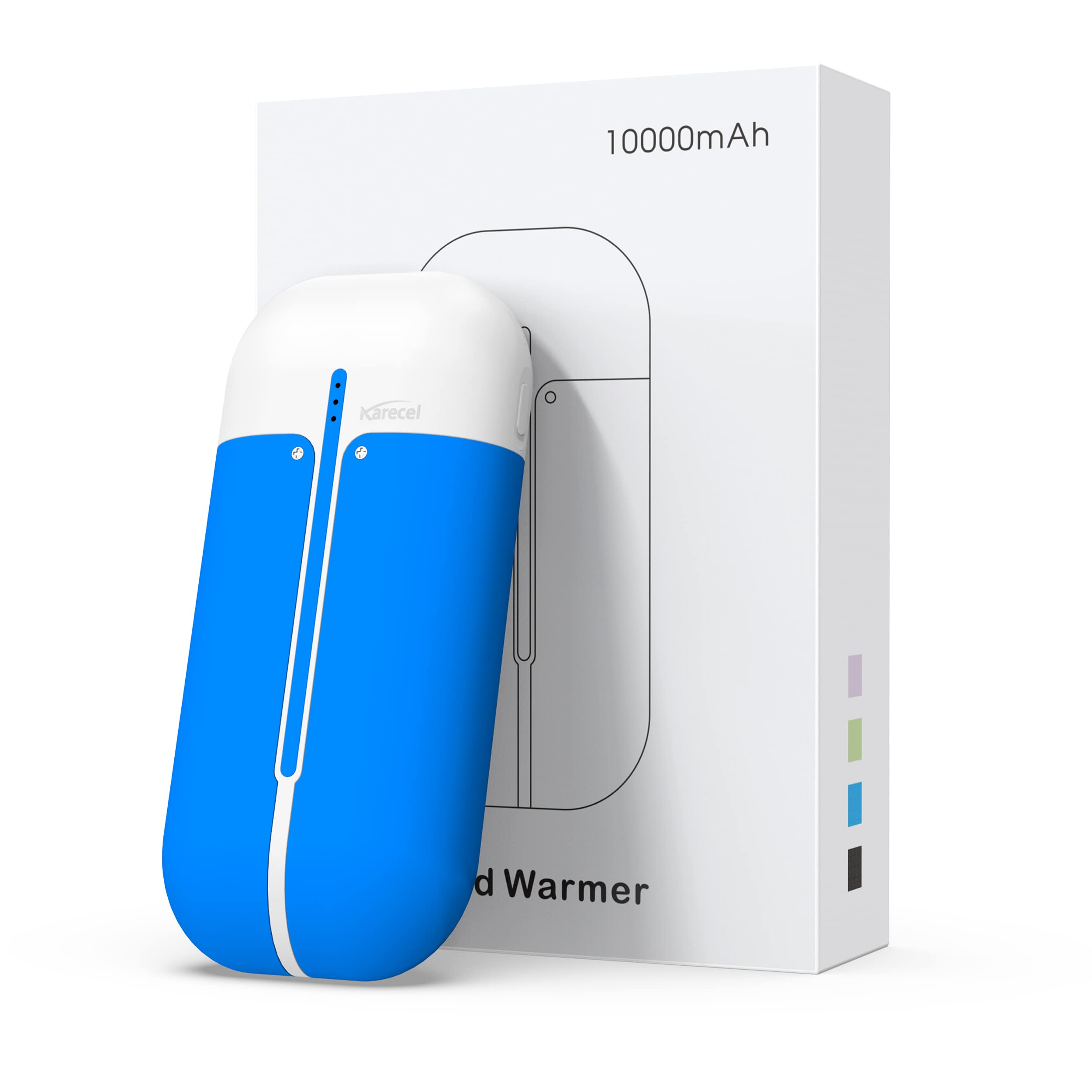 Karecel Hand Warmers Rechargeable, 10000mAh Rechargeable Hand Warmer/Power Bank, Hot Electric Hand Warmer Reusable Pocket Handwarmers, Winter Gifts for Men and Women Camping Fishing Golf Hunting