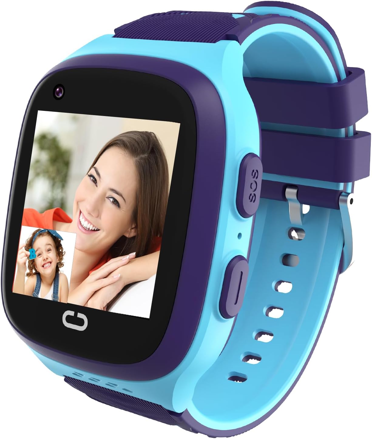 4G Kids Smart Watch GPS Tracker - Smartwatch with Two Way Call Video Calling 7 Puzzle Games Voice Chat SOS School Mode Pedometer Geo-Fence Touch Screen Alarm Clock Smartwatches for Boys Girls Blue