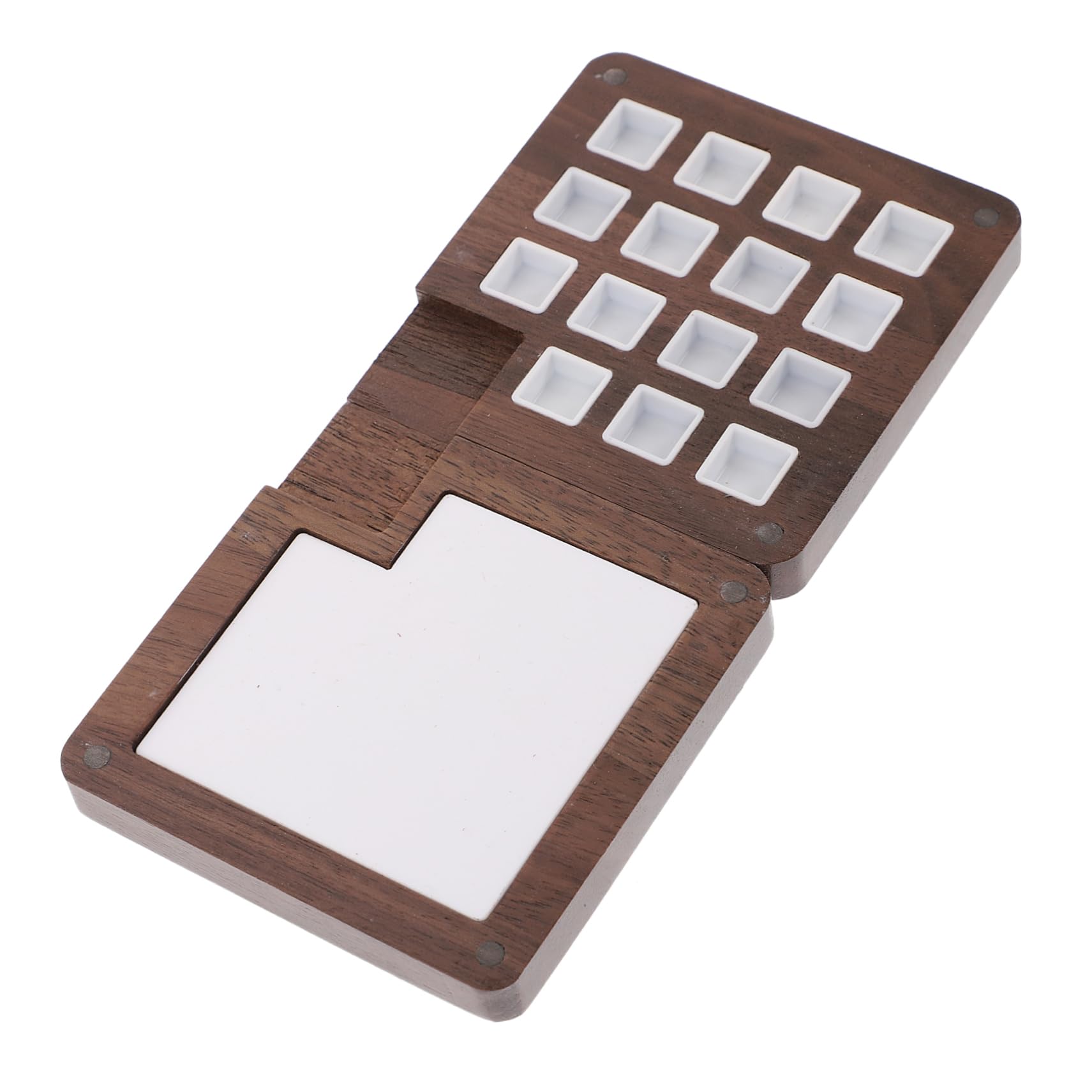 Anneome 3piezas Caja De De Madera Portátil Compartimentos para Acuarelas Estuche De De Magnético para y