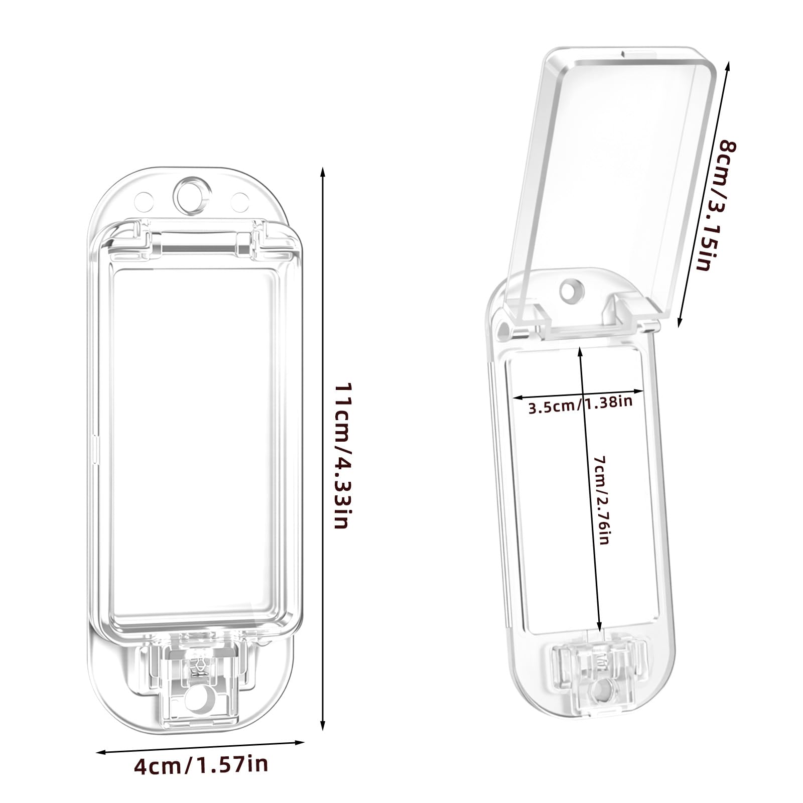 Penitue 4pcs Light Switch Guard Cover, Child Proof Rocker Switch Protector with Screws Baby Safety Lock Cover Plate for Home Office Living Room Light Switches to Avoid Accidentally Turned On or Off - 3