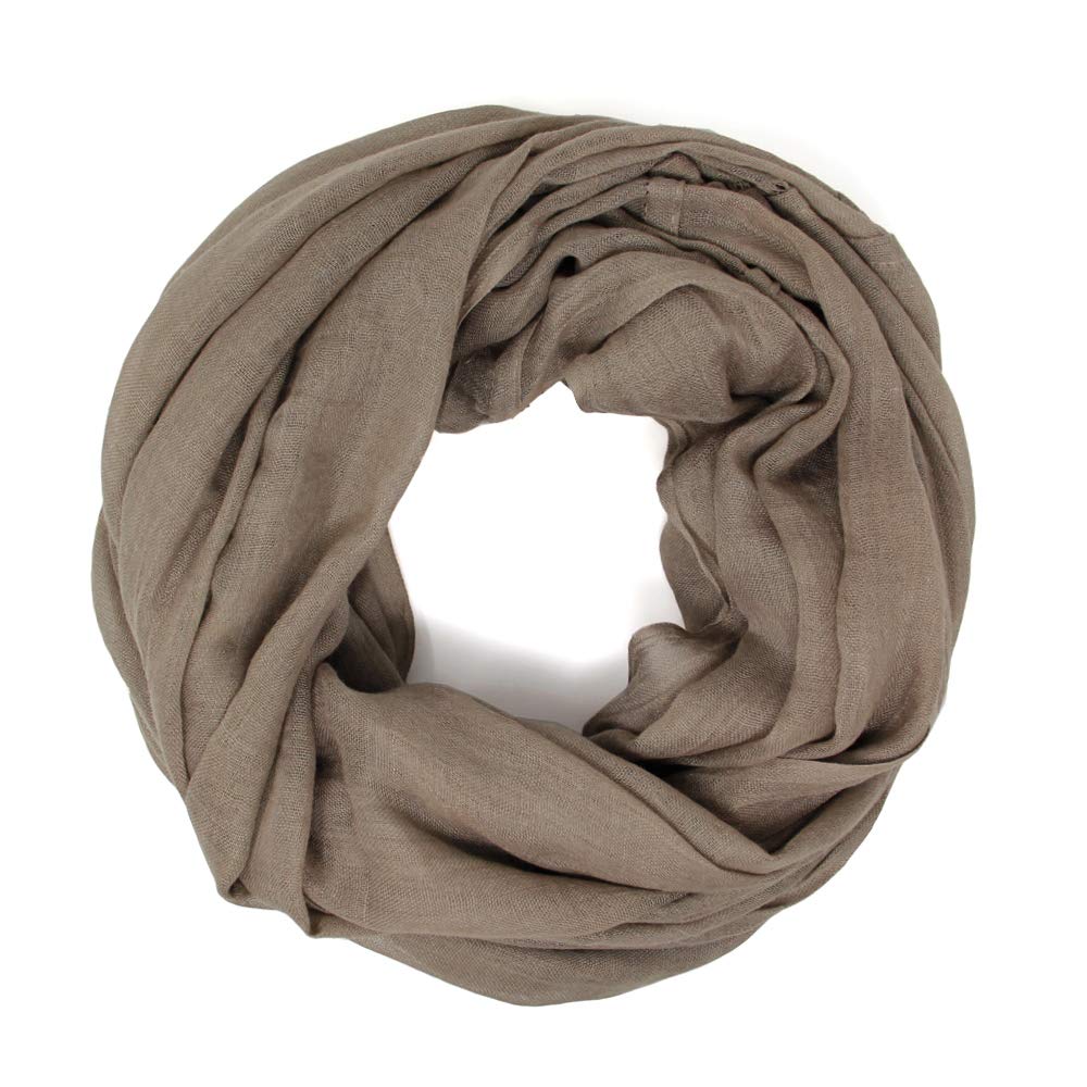 Women Cotton Solid Soft Light Weight Loop Circle Neck Wrap Infinity Scarf