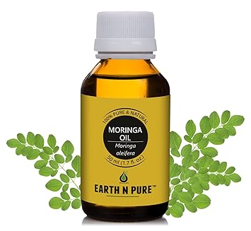 Earth N Pure Moringa Essential Oil (Behen Oil) | 50 ML | 100% Undiluted, Natural & Therapeutic Grade - Helps In Skin & Hair Care