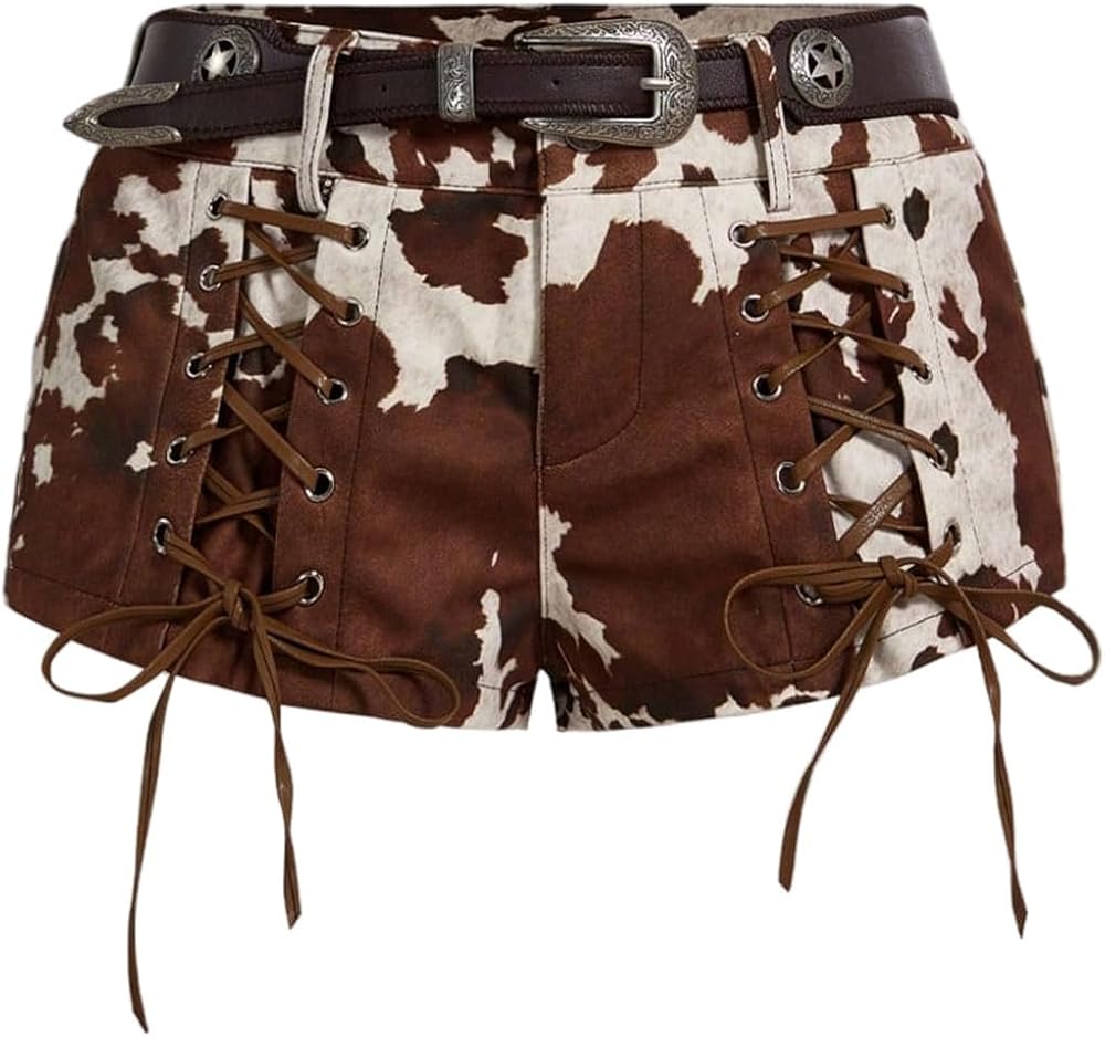 Cowhide Shorts Women