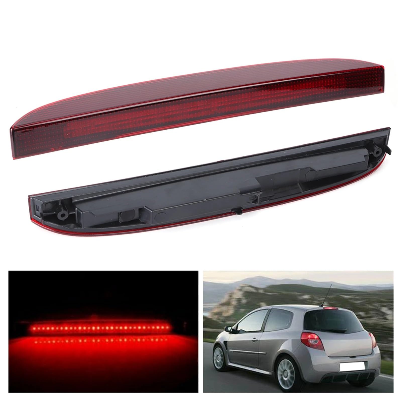 Fanale posteriore Lampada stop di alto livello per terza luce freno 7700410753 Colore rosso per Renault per Clio II 19982005