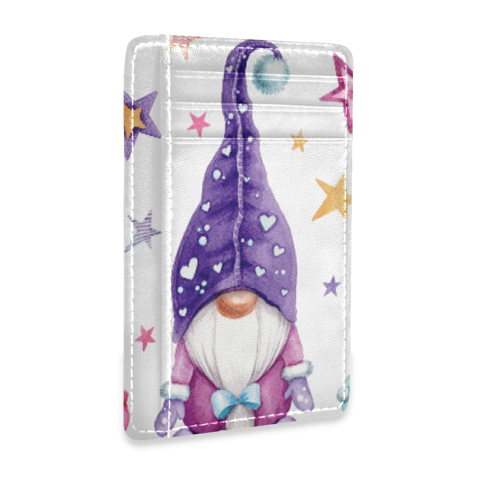 ALAZA Magic Gnomes Front Pocket Minimalist Leather Slim Wallet RFID Blocking Medium Size
