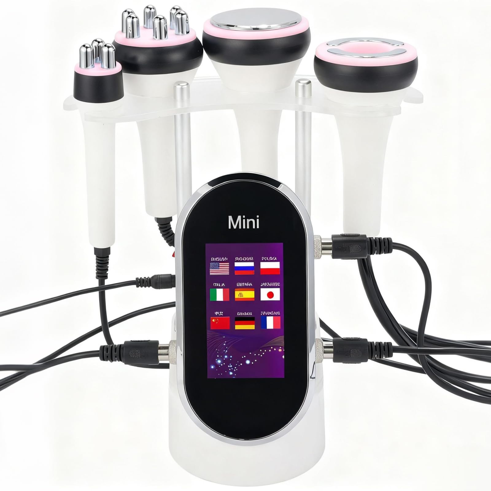 Máquina adelgazante corporal 40 K, frecuencia de radiofrecuencia, 4 en 1, máquina de moldeo corporal, dispositivo anticelulitis, dispositivo adelgazante para tonificar la piel, cara, brazos (B)