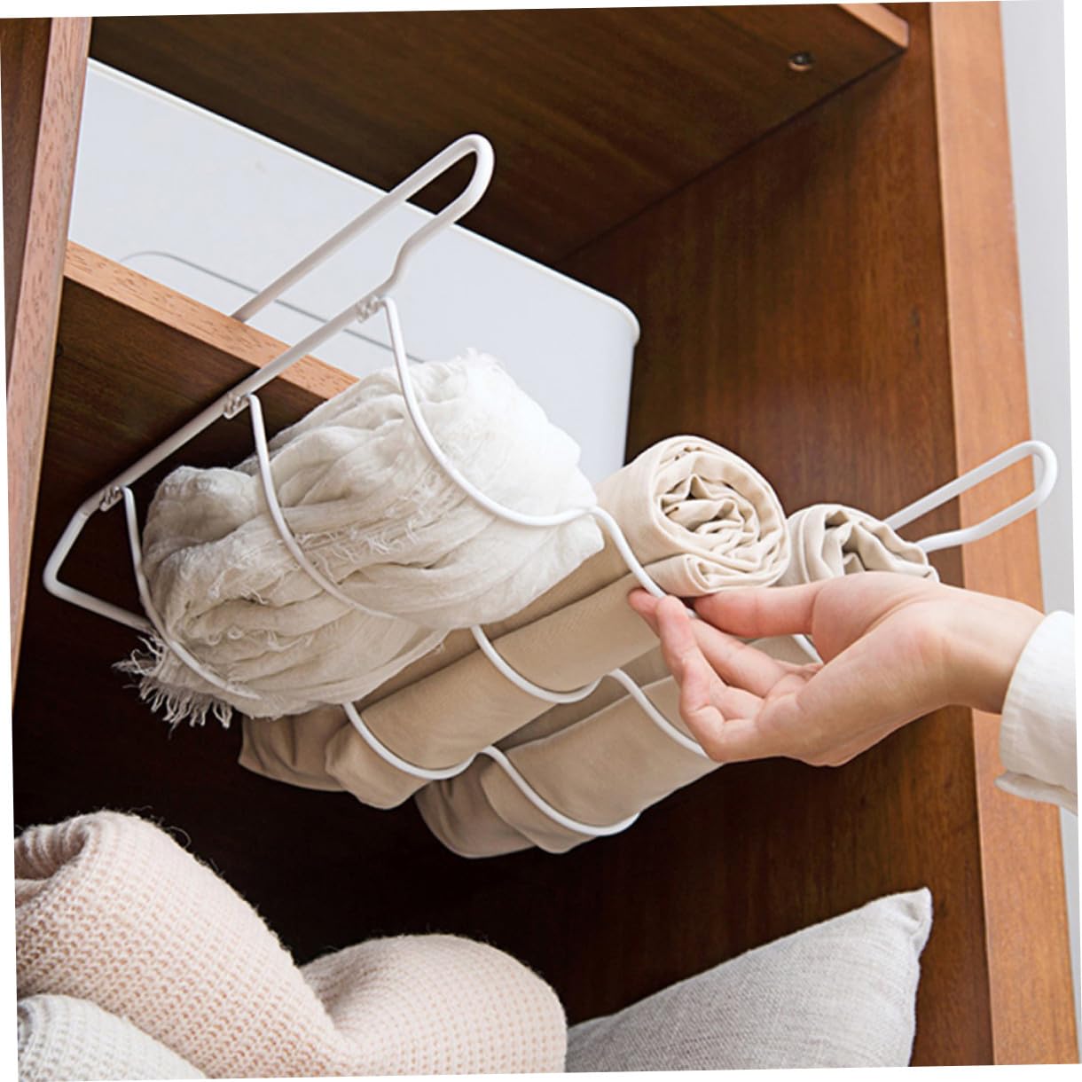 Garneck Organizer Frigorifero in Ferro Bianco Portabottiglie e Porta Lattine, Resistente alla Ruggine e Salvaspazio per Cucina e Frigorifero