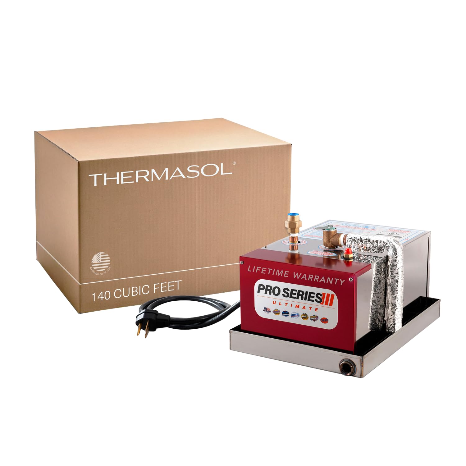 Thermasol Shower Steamer to Enhance Daily Shower Routine with Soothing Shower Steam, Steam Generator Output Supports Relaxation, Circulation, &amp; Healthy Skin, Essential Shower Accessory, 140 cubic ft