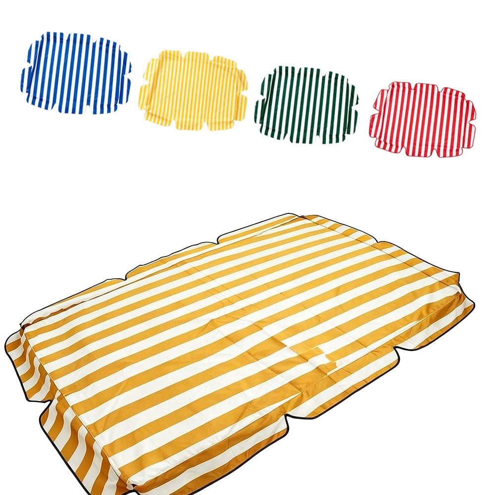 Cubierta de toldo para columpio exterior impermeable de 164x114cm en color amarillo para jardín