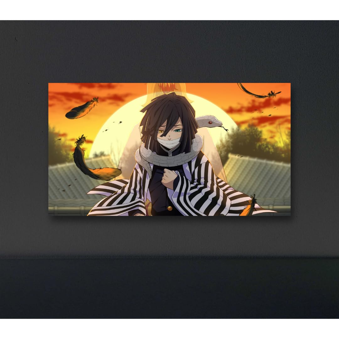 JKDS Impression sur toile Demon Slayer Mitsuri et Obanai - Décoration murale moderne pour chambre à coucher - 20 x 30 cm