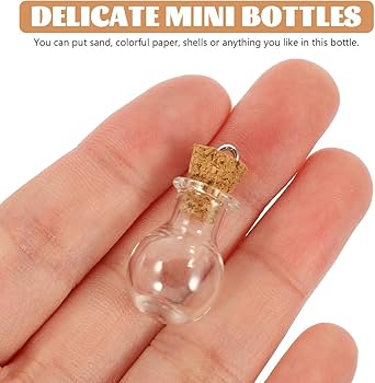 Amazon.co.jp: EXCEART 5セットミニガラスボトル コルク栓付き
