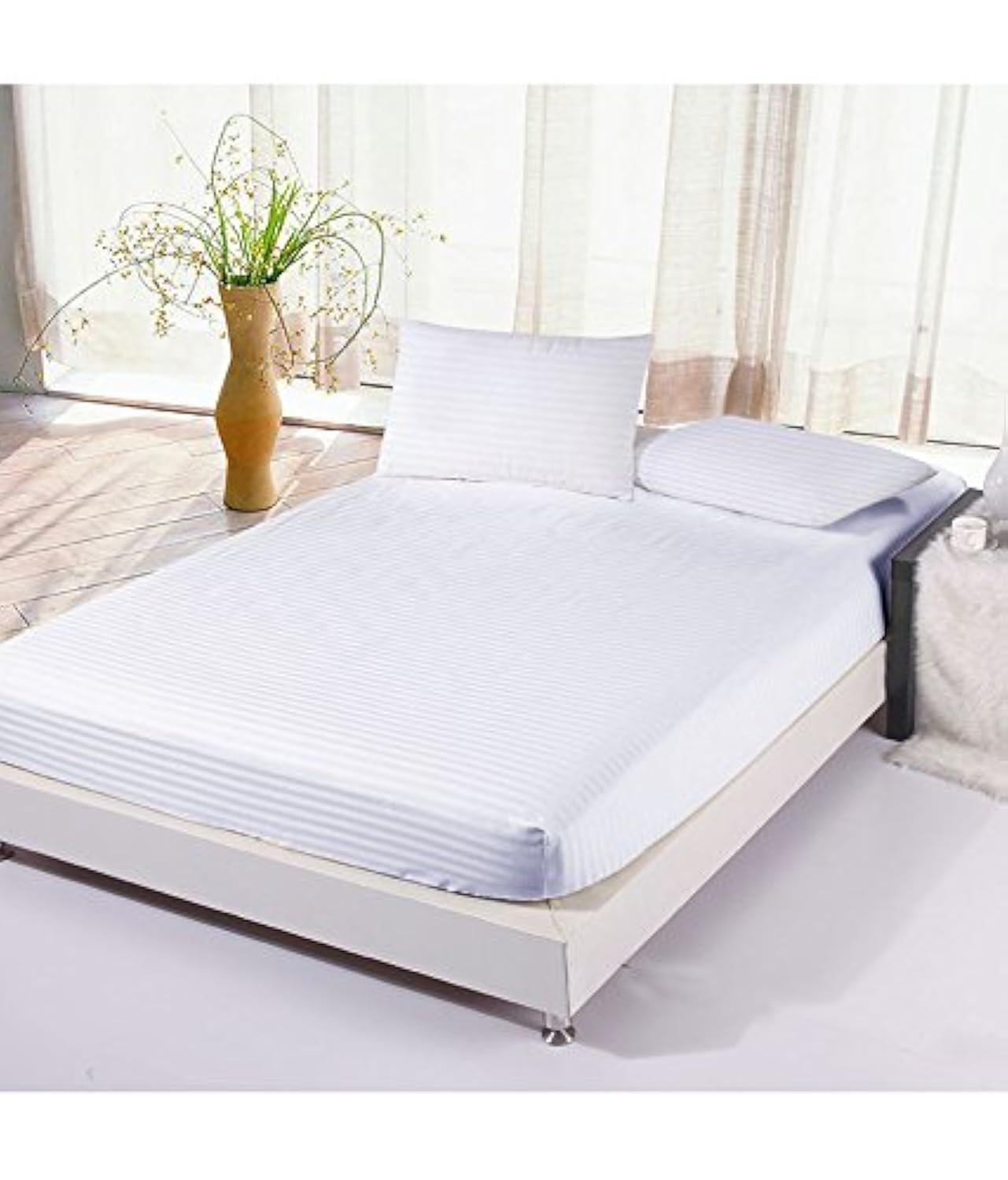 See full amazon price history chart for Linenwalas Summer Special 100% Anti-Pilling Cotton 310 TC Satin Stripes Queen Fitted Bedsheet with 2 Pillow Covers - White - 60"x78"x14" Linenwalas Summer Special 100% Anti-Pilling Cotton 310 TC Satin Stripes Queen Fitted Bedsheet with 2 Pillow Covers - White - 60"x78"x14" (B06XDLXY35) Amazon Price History, Amazon Price Tracker
