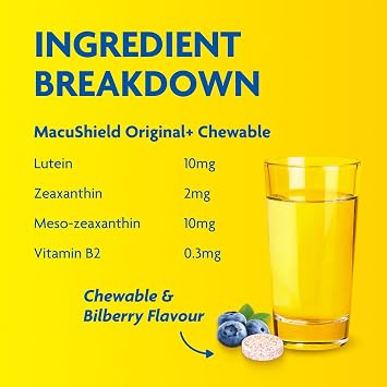 Macushield Original Chewable, 30 Tablets, 30 g