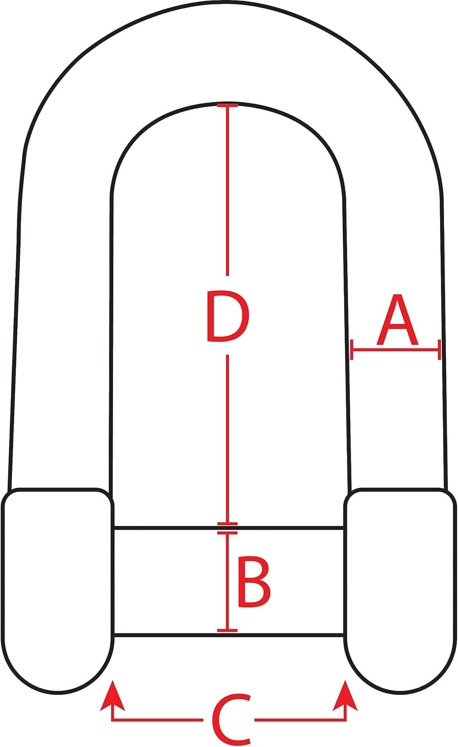 Extreme Max 3006.8393.2 BoatTector Stainless Steel D Shackle with No-Snag Pin - 1/4", 2-Pack - Image 5
