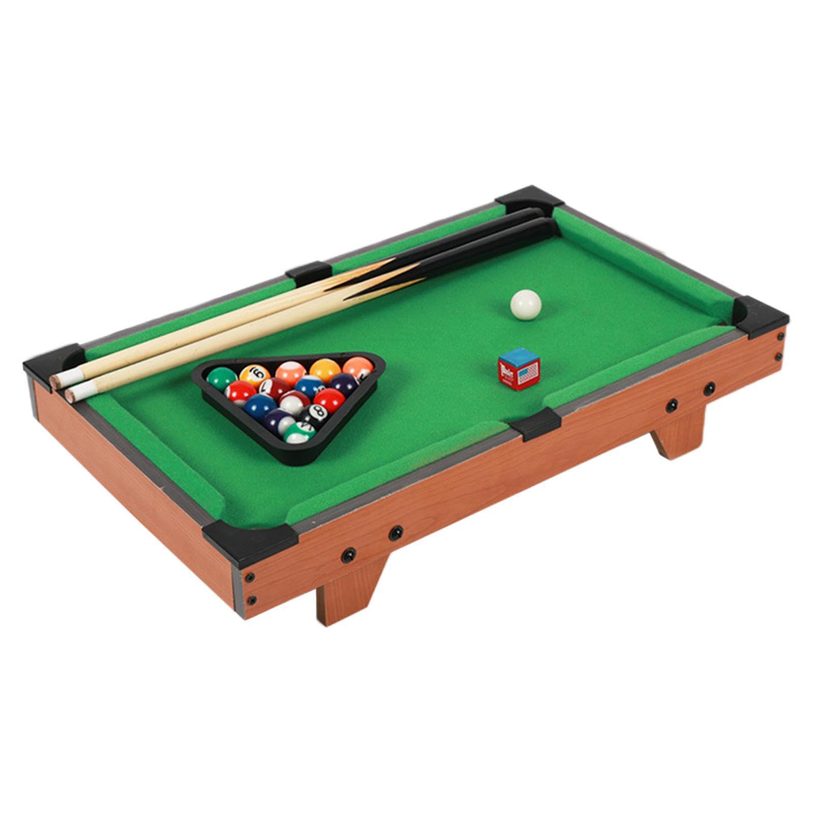 Tavolo da Biliardo Mini Premium con Tutti Gli Accessori necessari per attività serali di Gioco in Famiglia, 1 Set di Palle da Biliardo, Triangolo per
