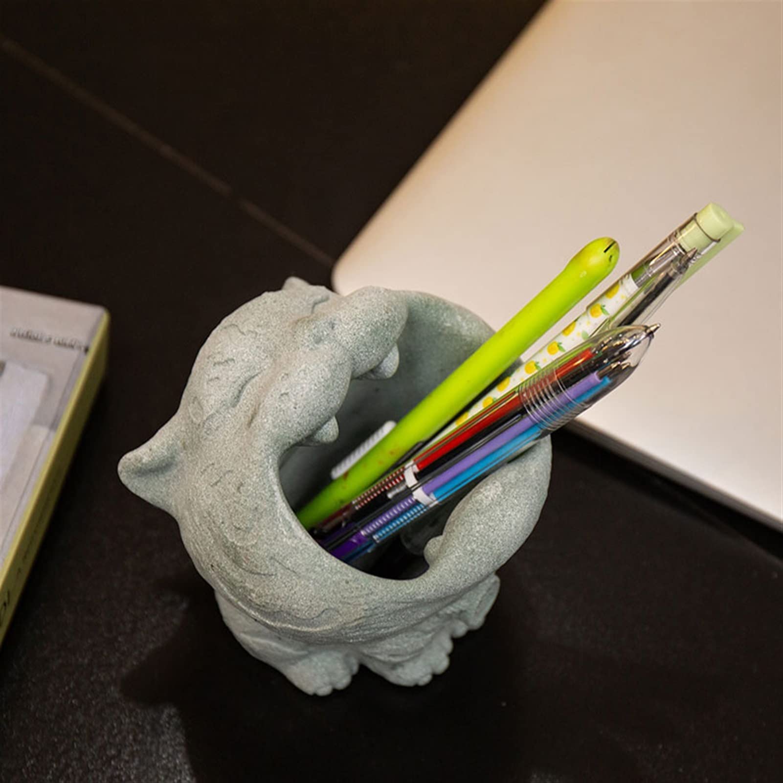 Stifteköcher Stiftbecher Stifthalter Moderne kreative Tierstatue Bleistift Aufbewahrungst Cup Student Studie Desktop Bleistifthalter Büro Desk Dekoration Stifthalter Stifteköcher Schreibtisch (Color