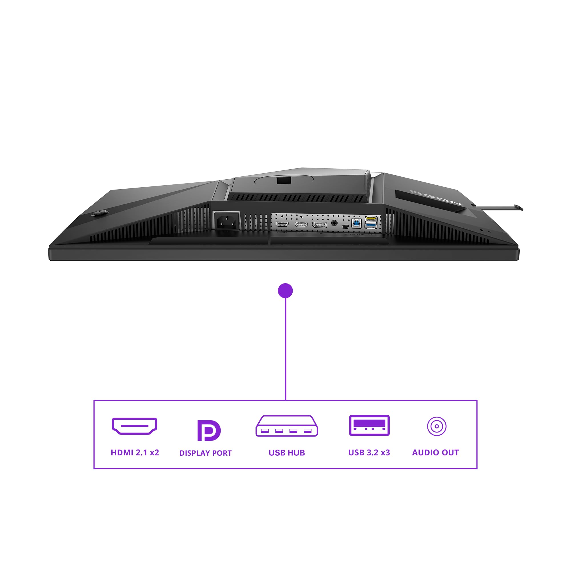 AOC AGON Pro 326UD - Monitor da gioco OLED UHD da 32 pollici, 165 Hz, 0,03 ms, HDR400, FreeSync Prem. Pro, G-Sync comp. (3840x2160, 2x HDMI 2.1, 1x DP 1.4, Hub USB) nero grigio