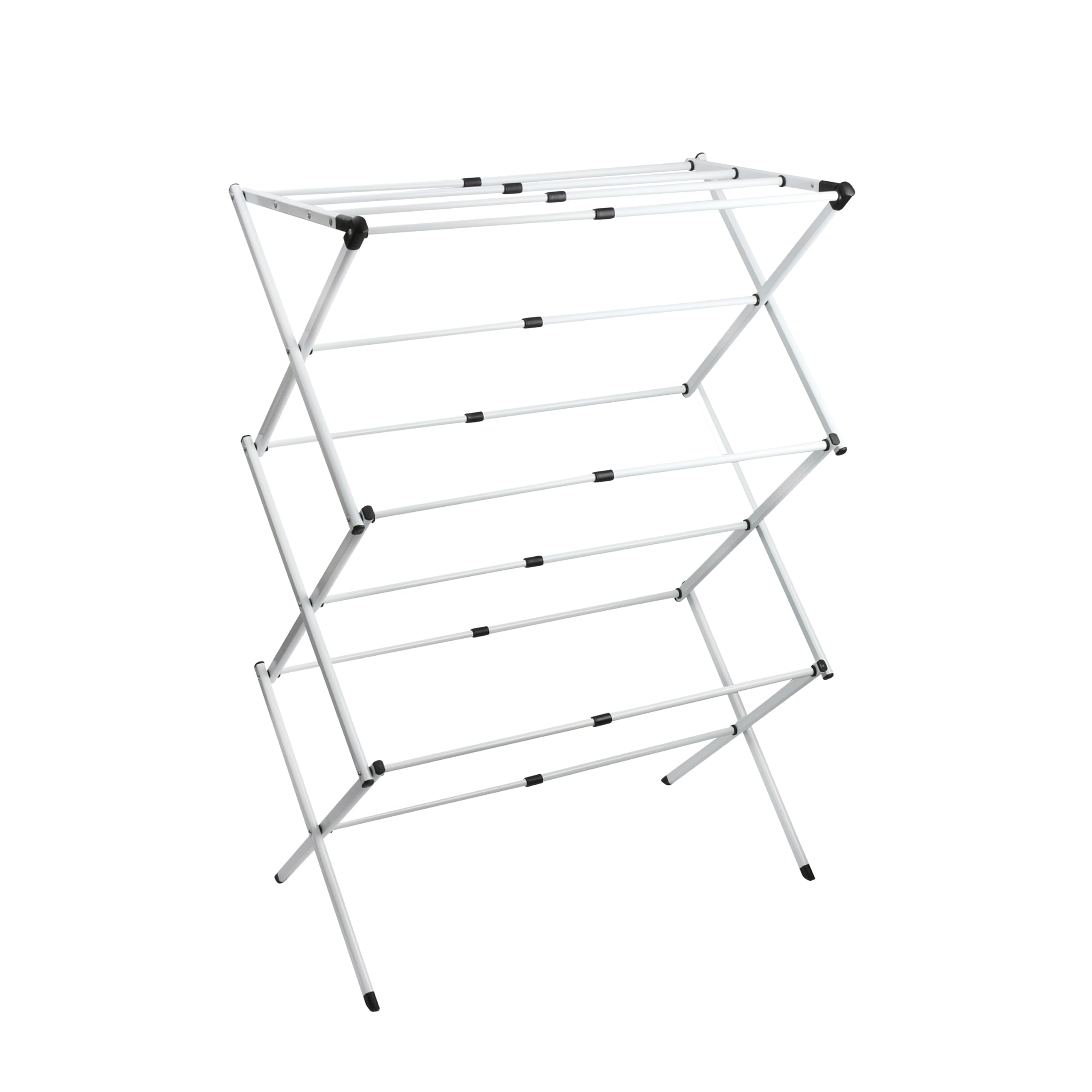 Laundry Mate LAUNDRYMATE Extendable (40 - 71cm) Three-Tier Clothes Airer Dryer, White, 7.5m Drying Space