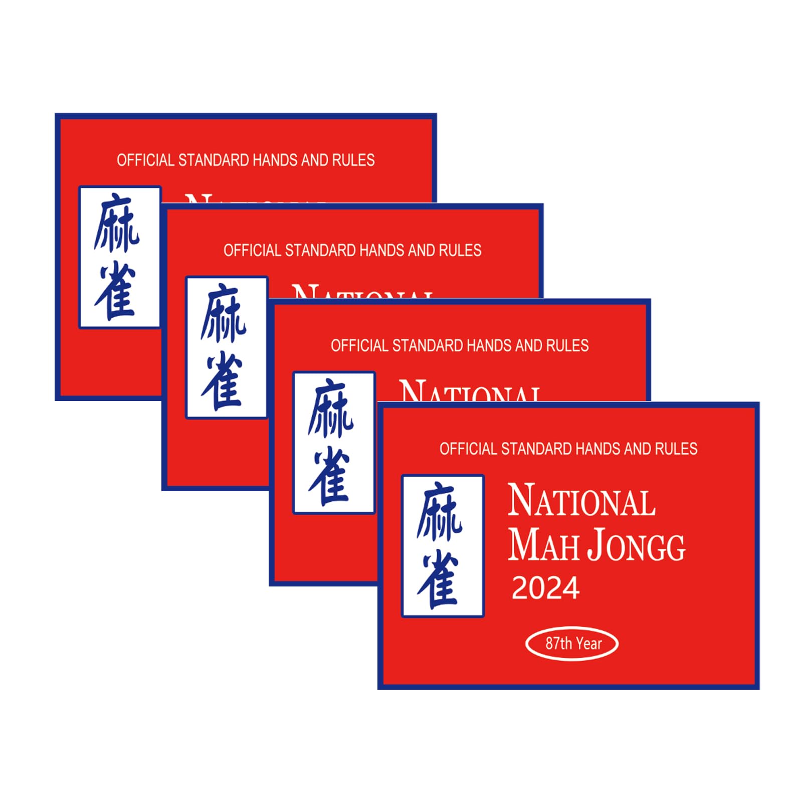 Mahjong Cards 2024 - Large Size Official Mah Jongg Cards for Easy Reading & Quick Reference - Perfect for American Mahjong Sets, Tournaments & Home Games (Red)