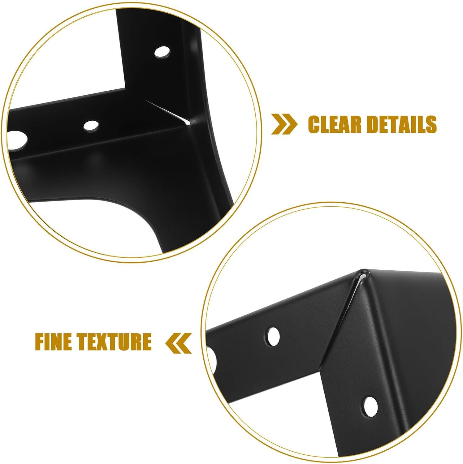 Ciieeo 8pcs Matte Black Metal Furniture Legs Couch Riser Heavy Duty Cabinet Feet for Tv Stand Sofa Coffee Table DIY Replacement 13cm Height