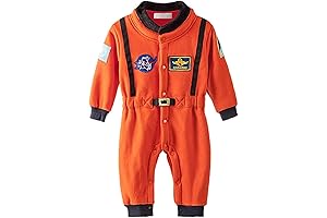 Bilo Design Baby Toddler Boy Orange Astronaut Fleece Costume Jumpsuit