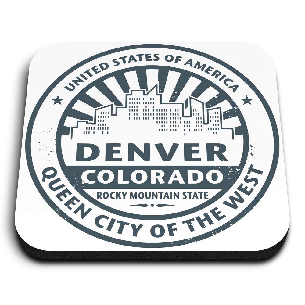 1 x Square MDF Fridge Magnet - Denver Colorado USA Travel 5734