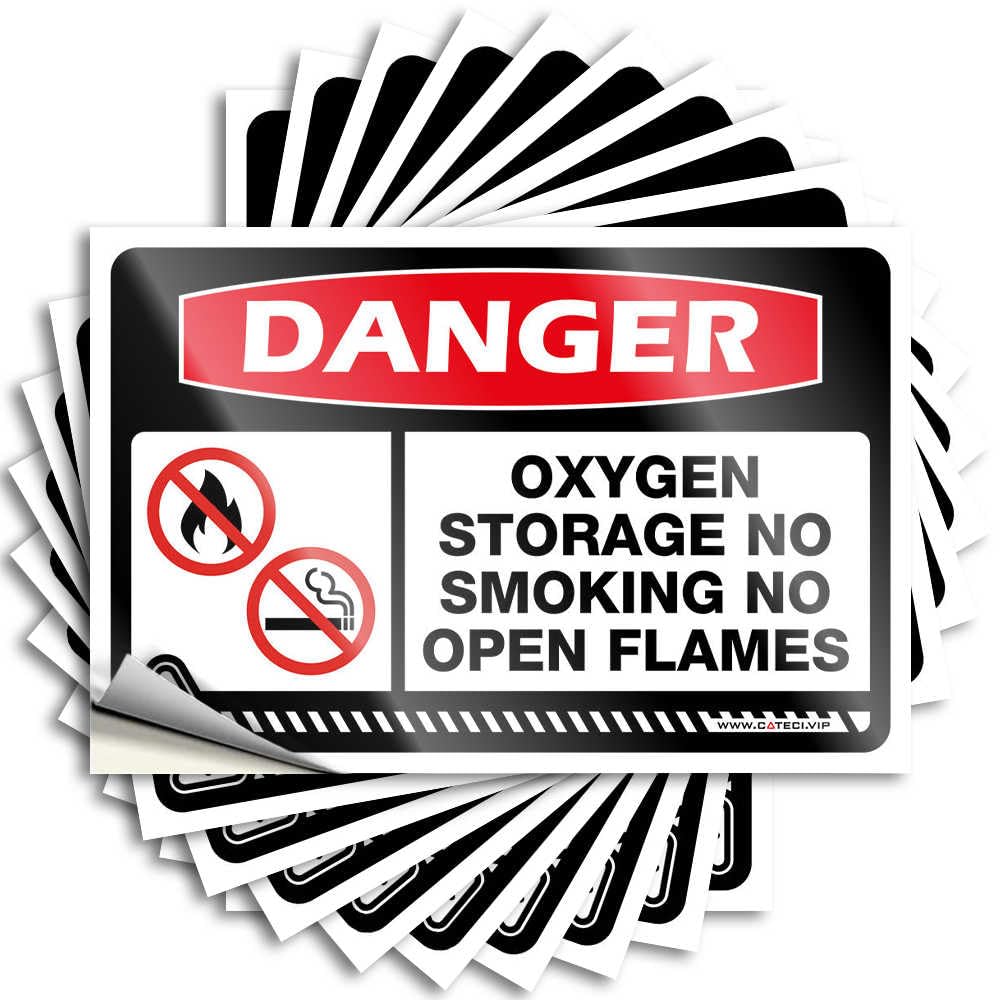 High Stickers, Outdoor Deck Decor Water Danger Oxygen Storage No Smoking No Open Flames | Funny Quote Hunting Decals(12X18CM)