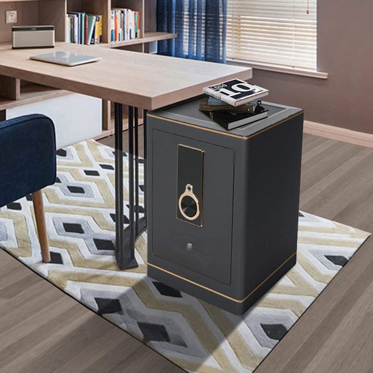 Safe Box Anti-Theft Digital Security Safe Boxes Smart Fingerprint Password Safes Hidden Bedside Table Safe (Kolor: biały) (biały)