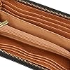 Fossil Women's Logan Leather RFID-Blocking Zip Around Clutch Wallet with Wristlet Strap