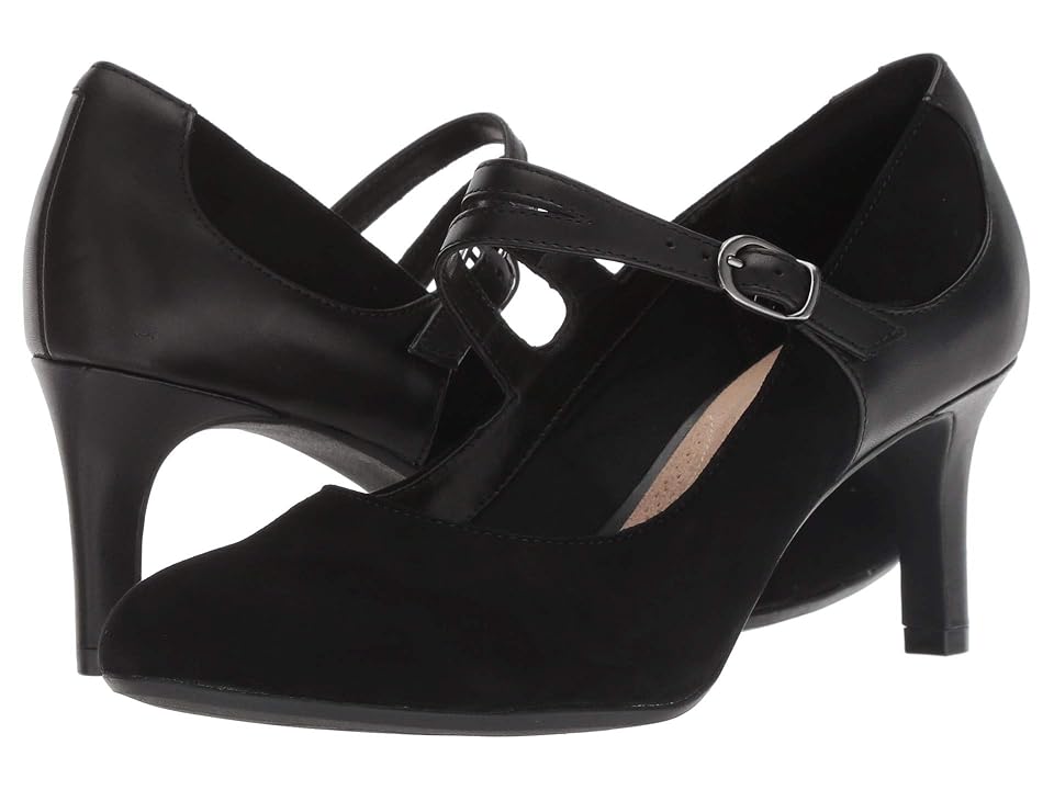 

Clarks Dancer Reece (Black Suede/Leather Combination) Women's Shoes