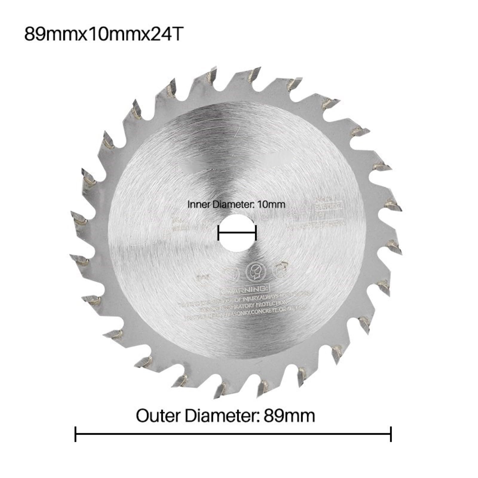 Brzeszczot do cięcia metalu 1PC 89/115mm brzeszczot piły tarczowej 24/32/36/40T z końcówką węglikową do szlifierki kątowej TCT tarcza cięcia drewna(89x10x24T)
