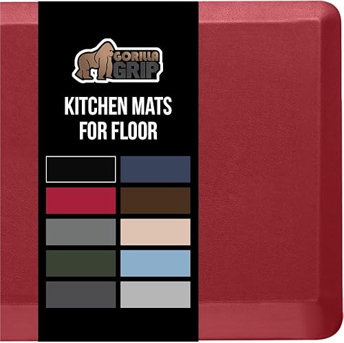 Miniatura 11 de GORILLA GRIP Alfombrillas de cocina cómodas y acolchadas para el suelo, superficie suave impermeable y resistente a manchas, alfombrilla antifatiga