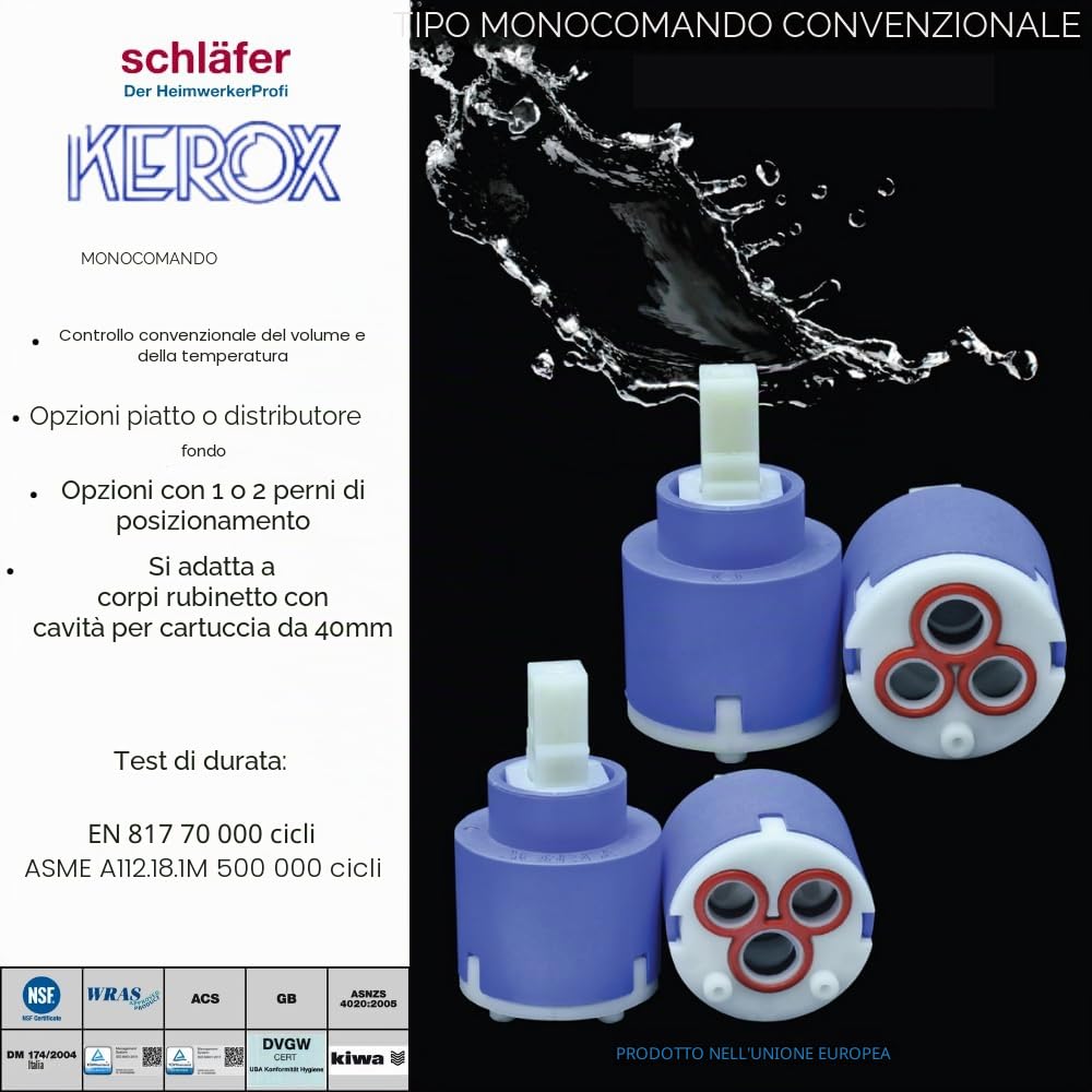Schläfer 480110 | Miscelatore Lavello a Parete Start Cromo con canna girevole, Adatto la per Cucina, Bagno, Lavanderia, Rubinetto a Muro eccentrici a S - int. fori 15/17 cm