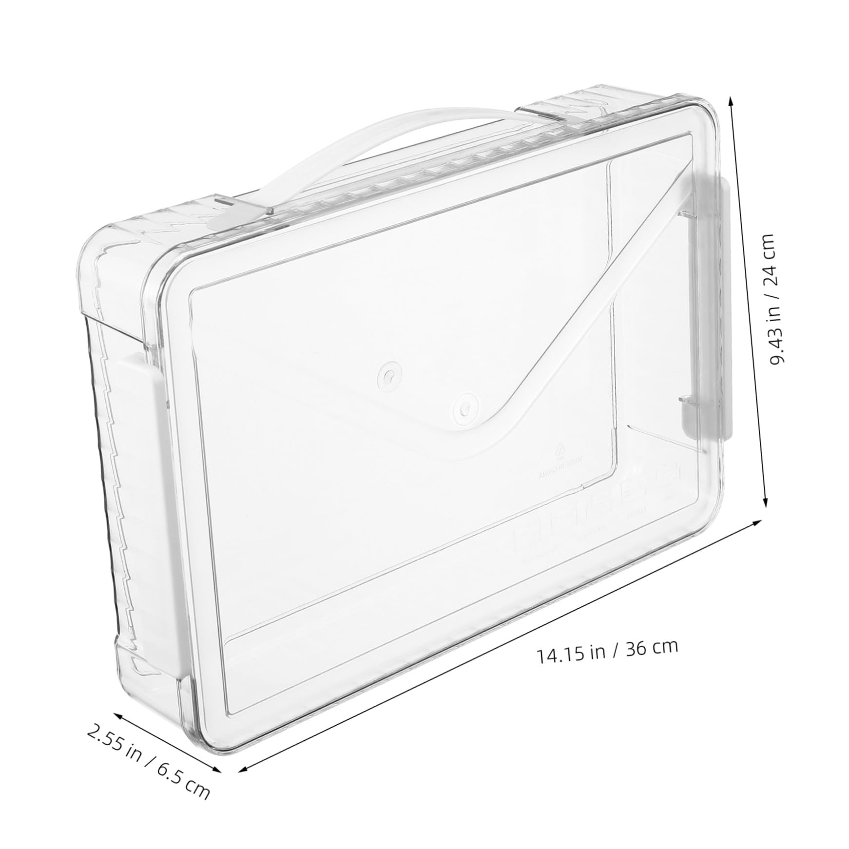 LALAFINA Scatola Di Archiviazione Trasparente Per Documenti Organizer Versatile Con Maniglia Adatta Per Ufficio Casa e Scuola Perfetta Per Certificati e Foto