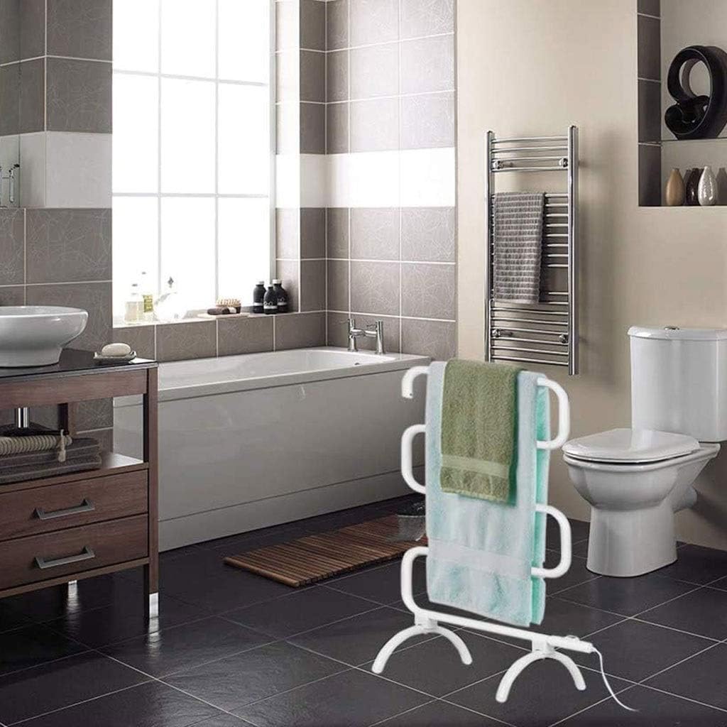 LUNEZY Bathroom Towel Drying Rack Electric Freestanding Electric Heated Bath Towel Warmer Rack Stainless Steel Towel Heater Rail Quick Towel Dryer