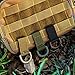 Goture 3Pcs Tactical Molle Clip Buckle D Shape Ring Nylon Strap Belt Backpack T-Ring Adaptor Accessories Black Khaki Olive