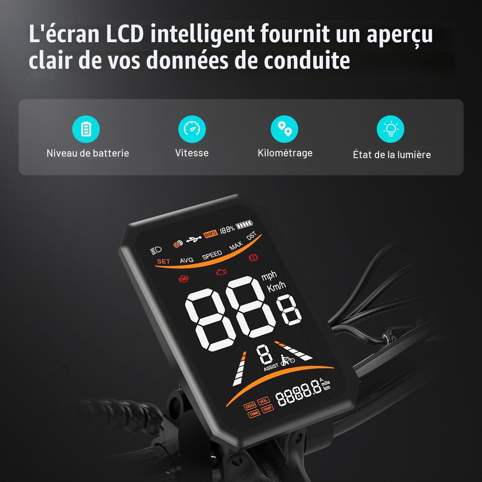 COLORWAY BK15 Vélo Électrique 26 Pouces pour Adultes, Batterie 15Ah, Moteur 250W, 7 Vitesses, Suspension Avant, Double Frein à Disque, Vélo Électrique Ville & Tout Terrain, Jusqu’à 120 kg