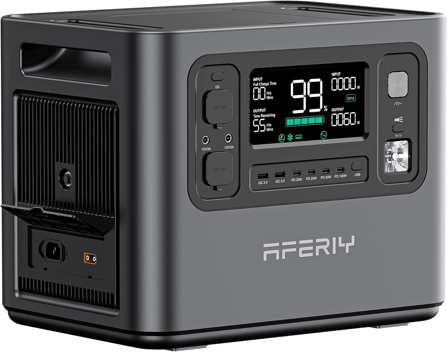 【新品】AFERIY ポータブル電源 2048Wh 2400W ダークグレー Amazon.co.jp: AFERIY 2400 ポータブル電源 大容量 ポータブル