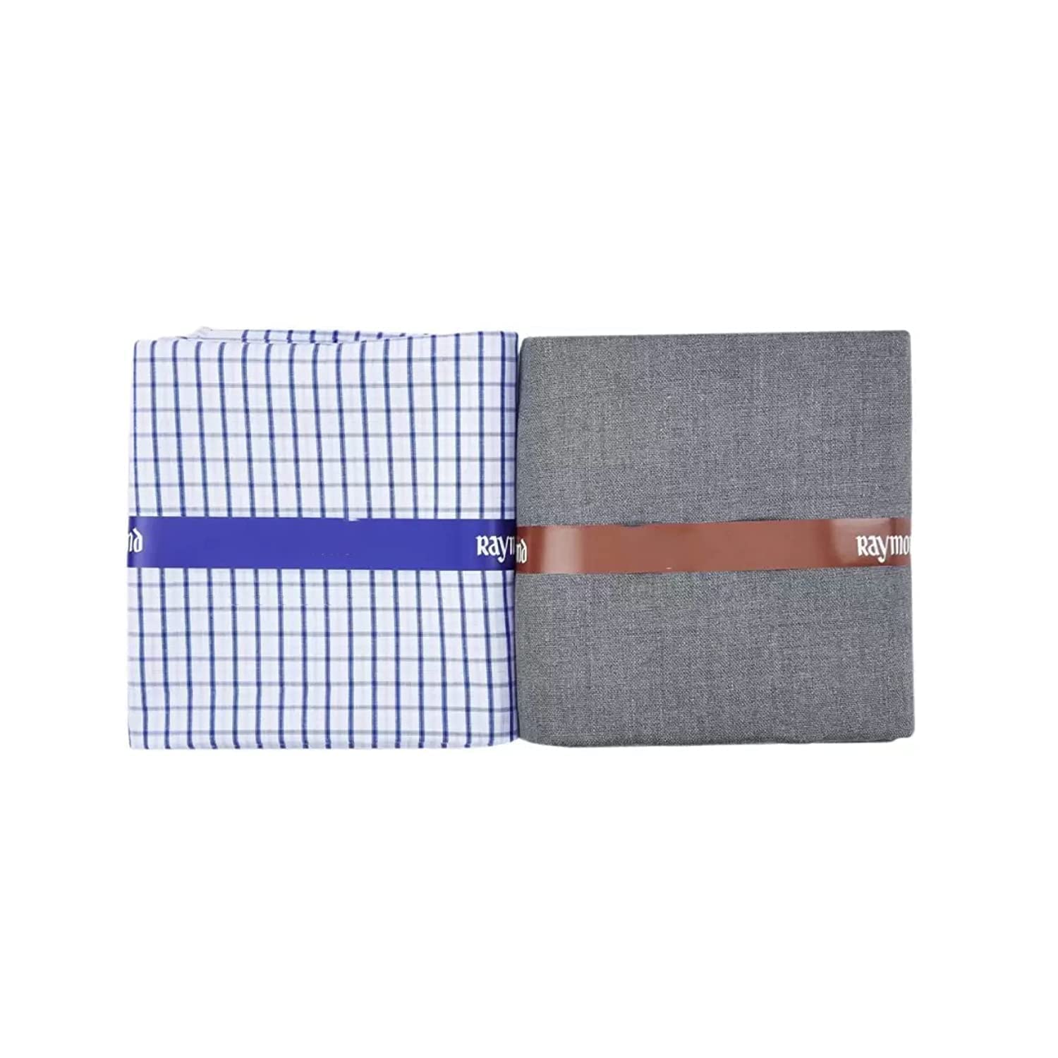 raymond fabrics Raymond Trouser Shirt Fabric Combo Box (Check Shirt-Grey Pant, Unstitched, All Weather Fabric)-picture-36