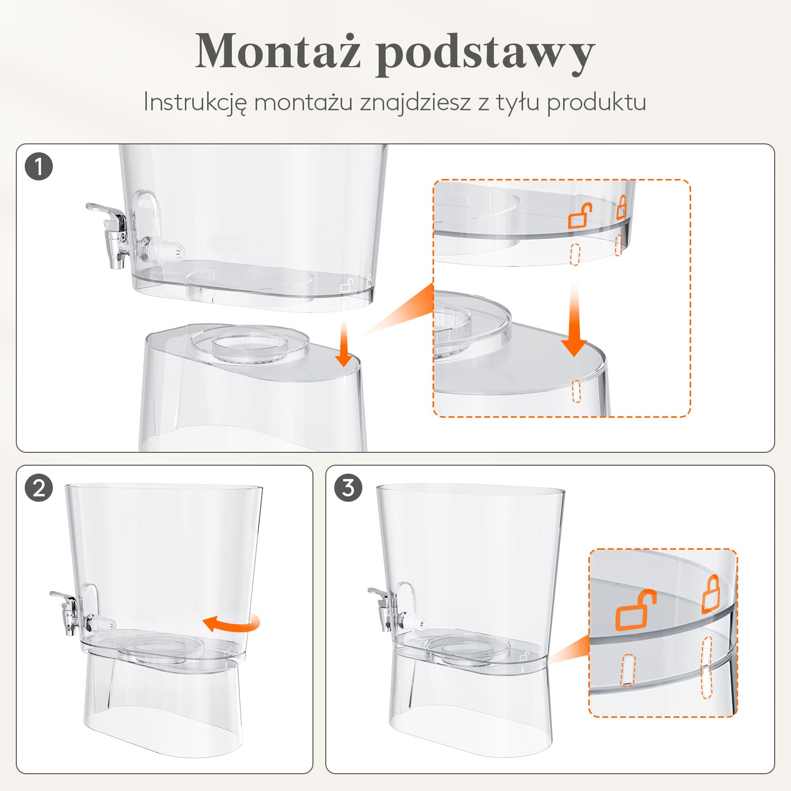 Lifewit 11,4L Dystrybutor Napojów z Kranikiem, Duży Plastikowy Dyspenser na Imprezę ze Stojakiem i Rdzeniem Lodowym, Przezroczyste Pojemniki z Pokrywką do Soku/Lemoniady/Coli/Herbaty, Bez BPA, 2 Szt