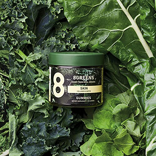 8Greens Supergreens Beauty Gummies with Collagen & Biotin | Super Greens Powder Superfood Gummy for Healthy Skin, Hair, Nails, Glow, and Firmness, Superfood Booster, Strawberry Flavored, 50 Count - Image 4