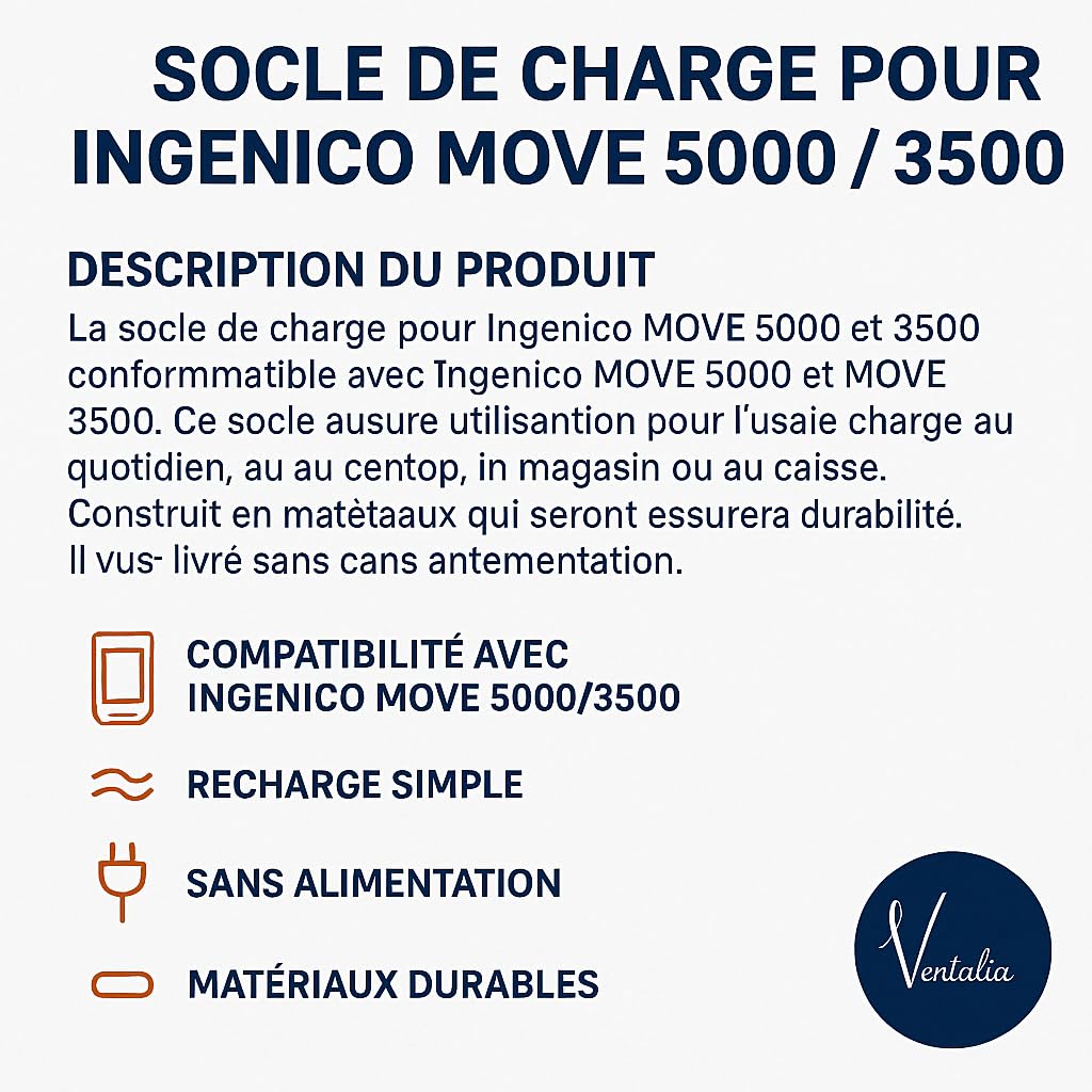 Top Charger * Adattatore di alimentazione caricatore 5V per terminale Ingenico Move/3500 Series