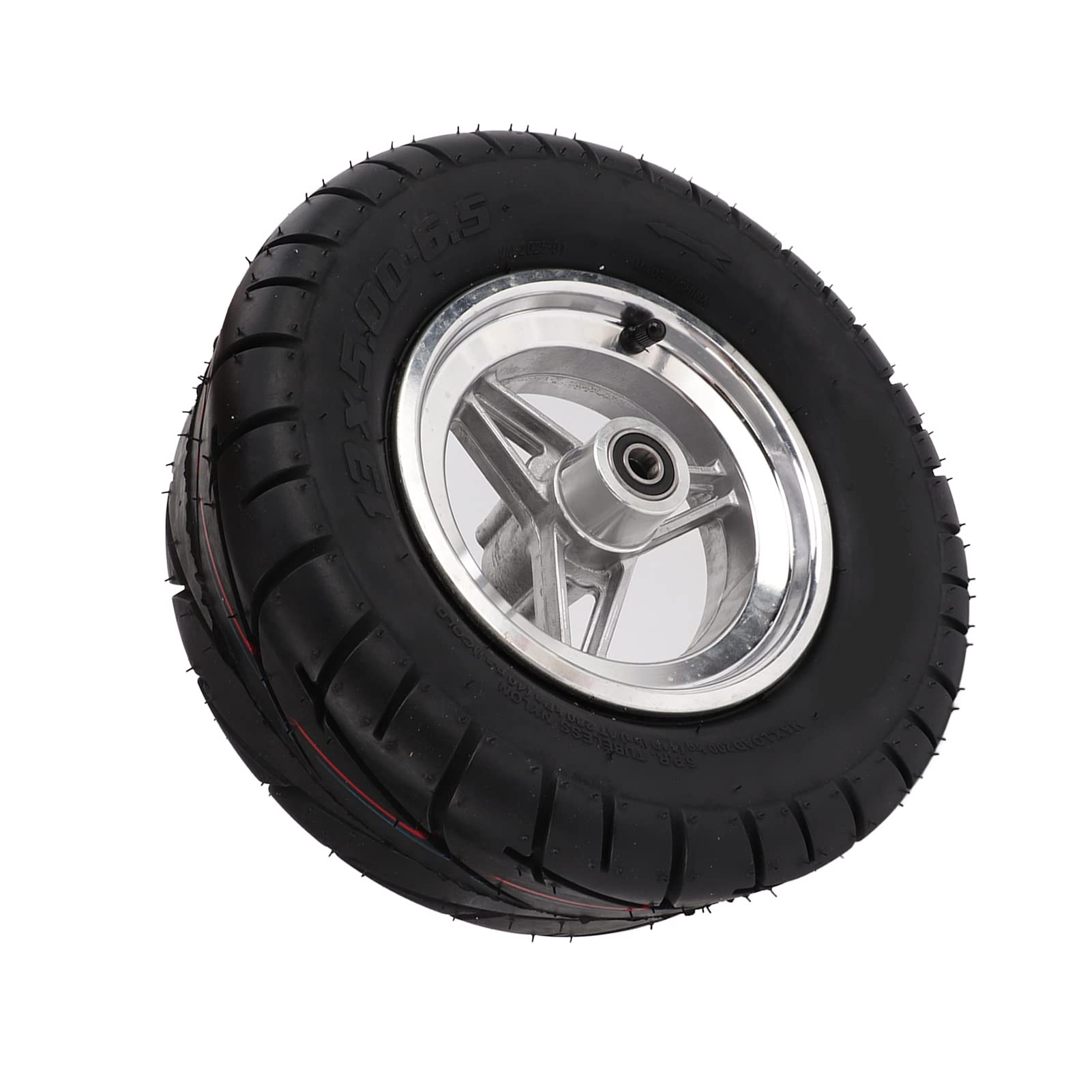 13X5.00?6.5 Rubber Tubeless Tire with Stainless Steel Hub, Thicken Electric Scooter Vacuum Tyre Accessory