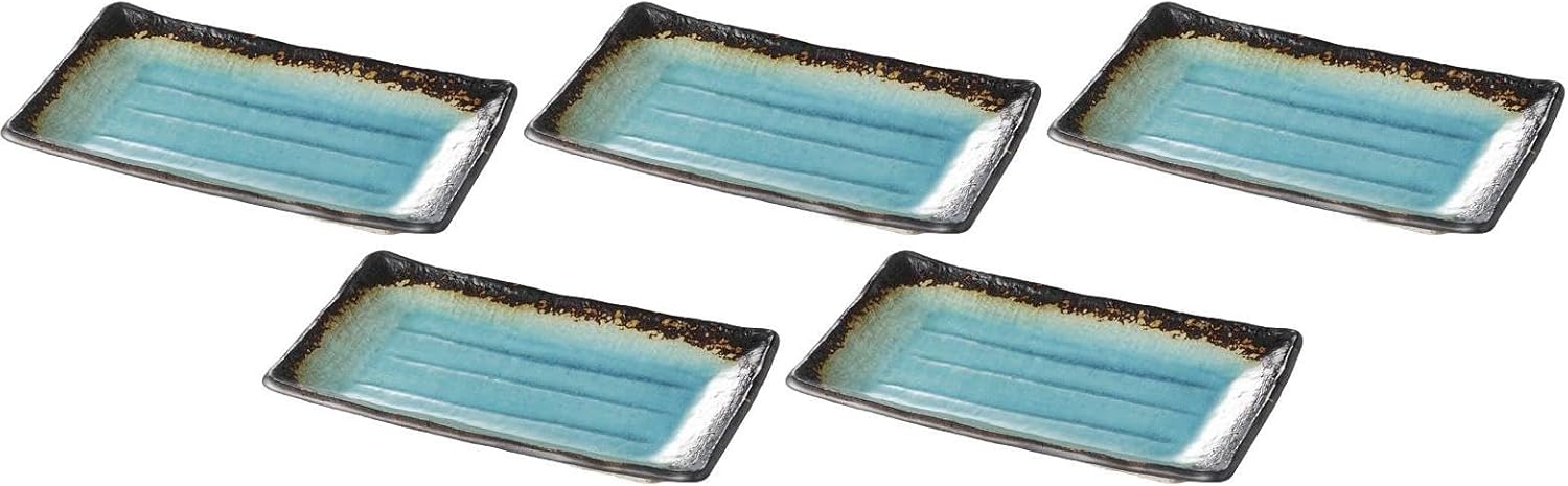 Set of 5 Sky Blue 7.0 Baking Plates [8.5 x 5.3 x 1.3 inches (21.5 x 13.5 x 3 cm) | Baking Plates