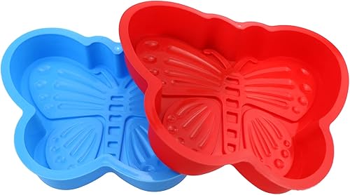 Miniatura 6 de Paquete de 2 moldes de silicona 3D para tartas de mariposa, moldes para hornear pasteles con forma de mariposa, moldes para bodas, Navidad,