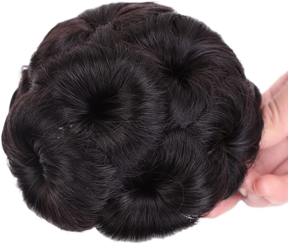 Kidzoo Artificial Juda Extension for Bun Decoration Hair Extension for Women & Girls Bridal Hair Bun With Claw Clips Hair Accessories Black Colour (Hairclip Bun Hair Extension)