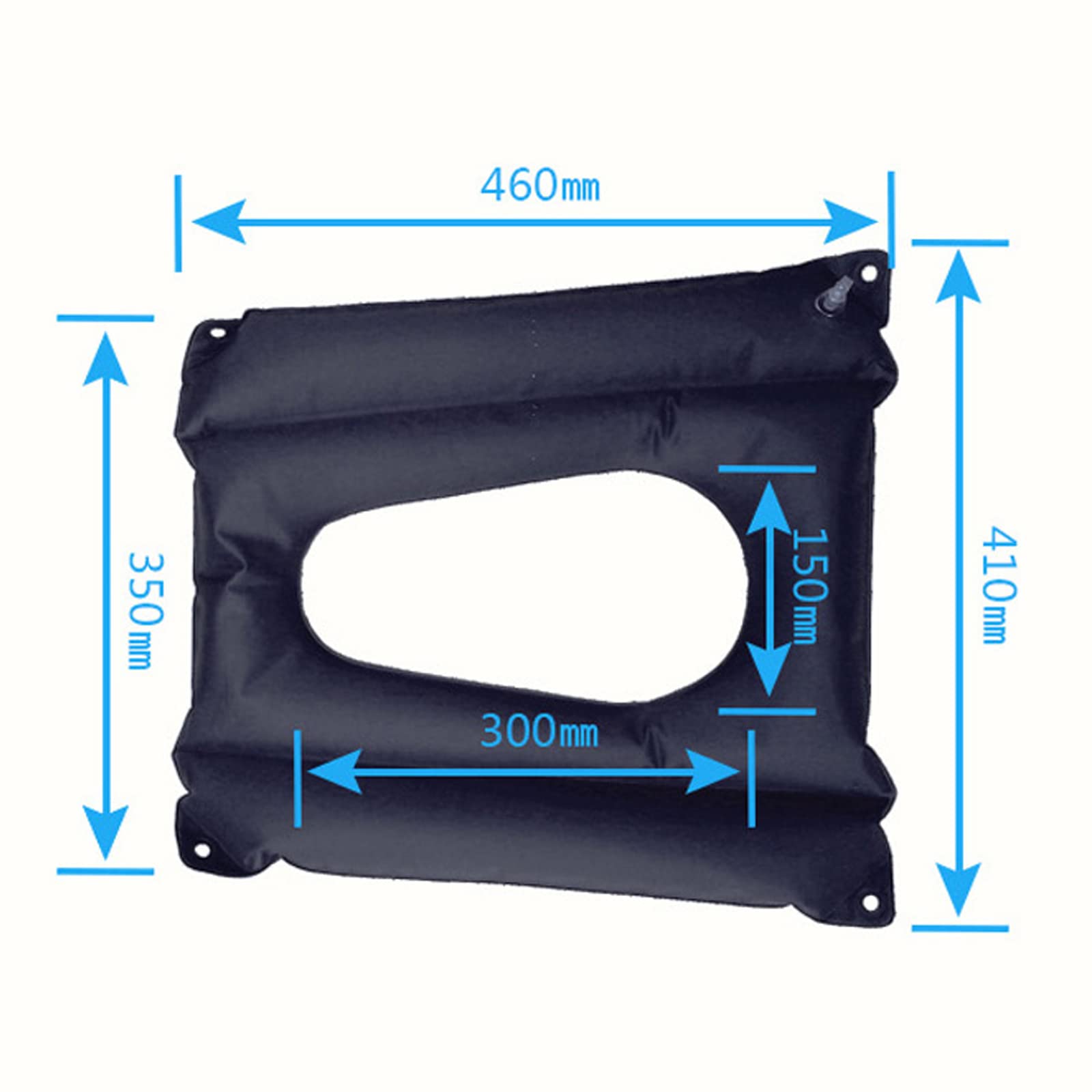 Cojín de Asiento Inflable de Aire, Silla de Ruedas portátil con Alivio de presión antiescaras, Volumen Ajustable para Pacientes en Cama, Ancianos, Azul Marino (Azul Marino) (Azul Marino)